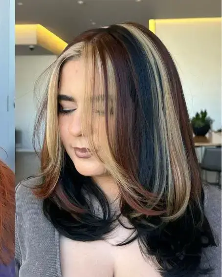 Chunky Highlights Calico Hair