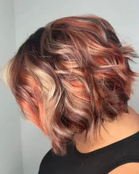 Short Wavy Calico Hair