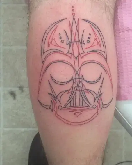 Pinstripe Darth Vader Tattoo