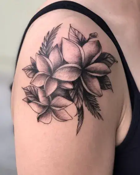 Plumeria & Shy Flower Tattoo