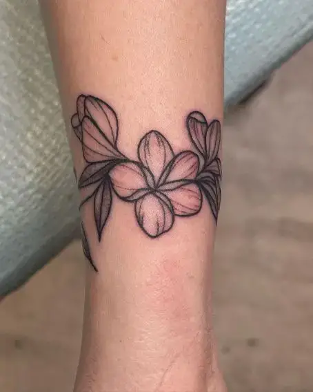 Plumeria Bracelet Tattoo