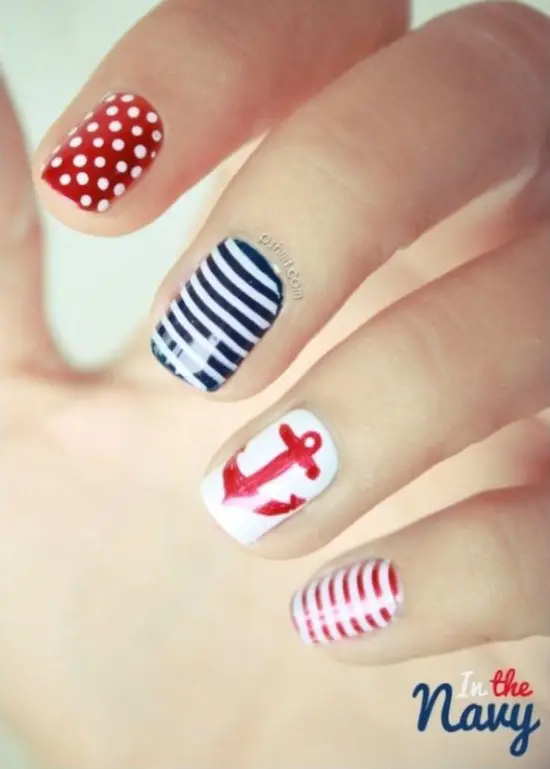 26 Cute Anchor Nail Art Designs Perfect for This Summer