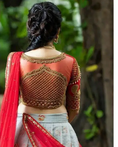 15 Different Embroidery Blouse Designs For Back Neck Blouses