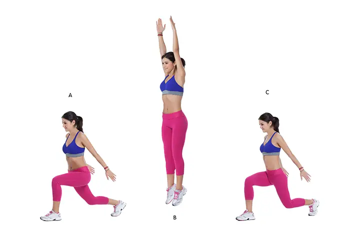 jumping lunges for burning fat