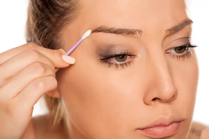 protection for the skin around the eyebrows