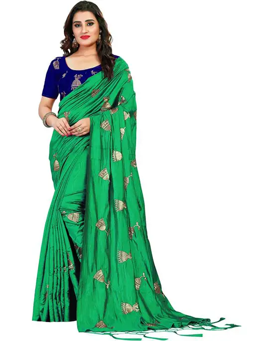 Green Saree 30 Delightful Green Colour Sarees Collection For Women 5701