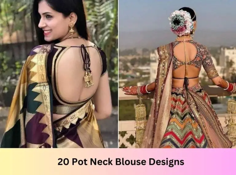 Pot Neck Blouse Designs