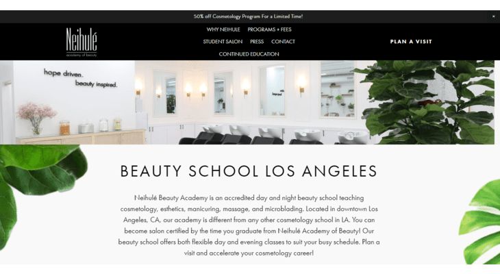 Neihule Academy of Beauty In California Los Angeles