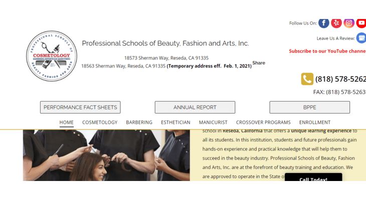 Professional Schools of Beauty, Fashion and Arts, Inc In California Los Angeles