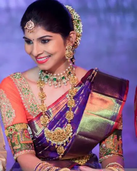 Purple Color Traditional Banarasi Bridal Saree