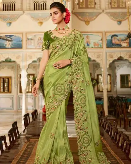 Designer Viscose Wedding Wear Resham Zari Embroidery Work
