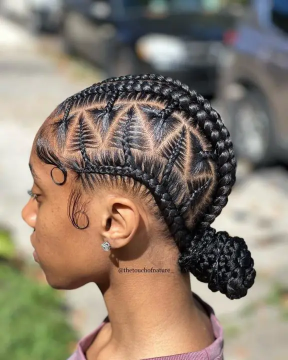 Ghana Braid hairstyle for black women