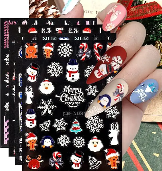 Deck Your Nails With Festive Flair: 15 Christmas Nail Art Stickers That ...