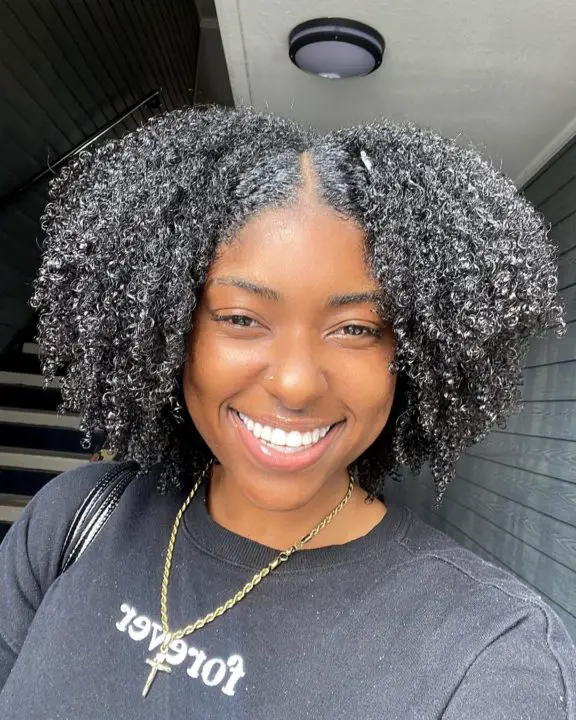 shrunken curls haircut for black women
